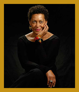 Photo portrait of artist Carrie Mae Weems